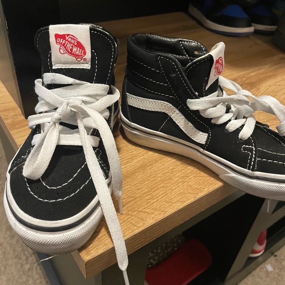 Vans Black and White High-Top Sneakers
